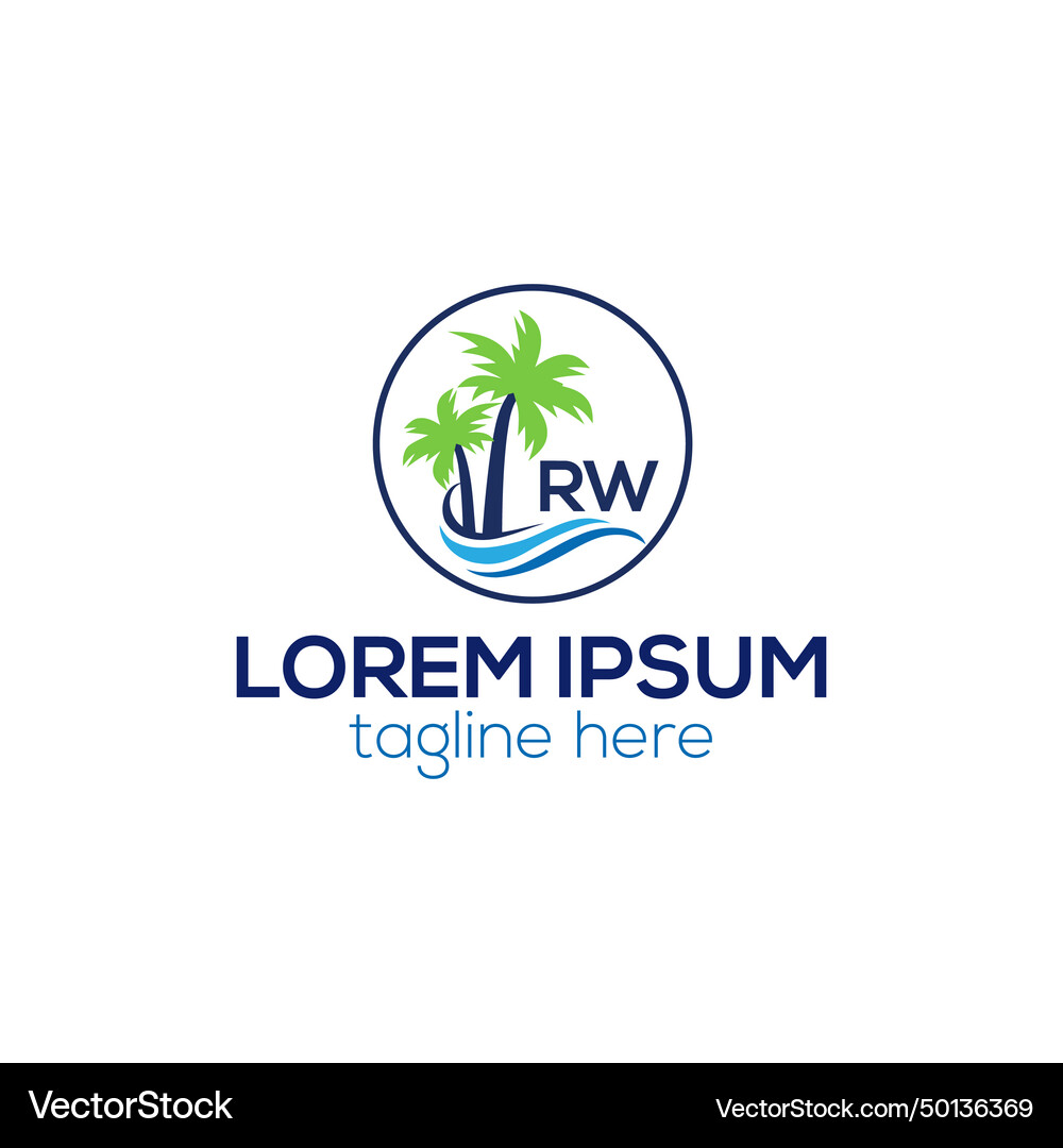 Pool service and repair logo design template Vector Image