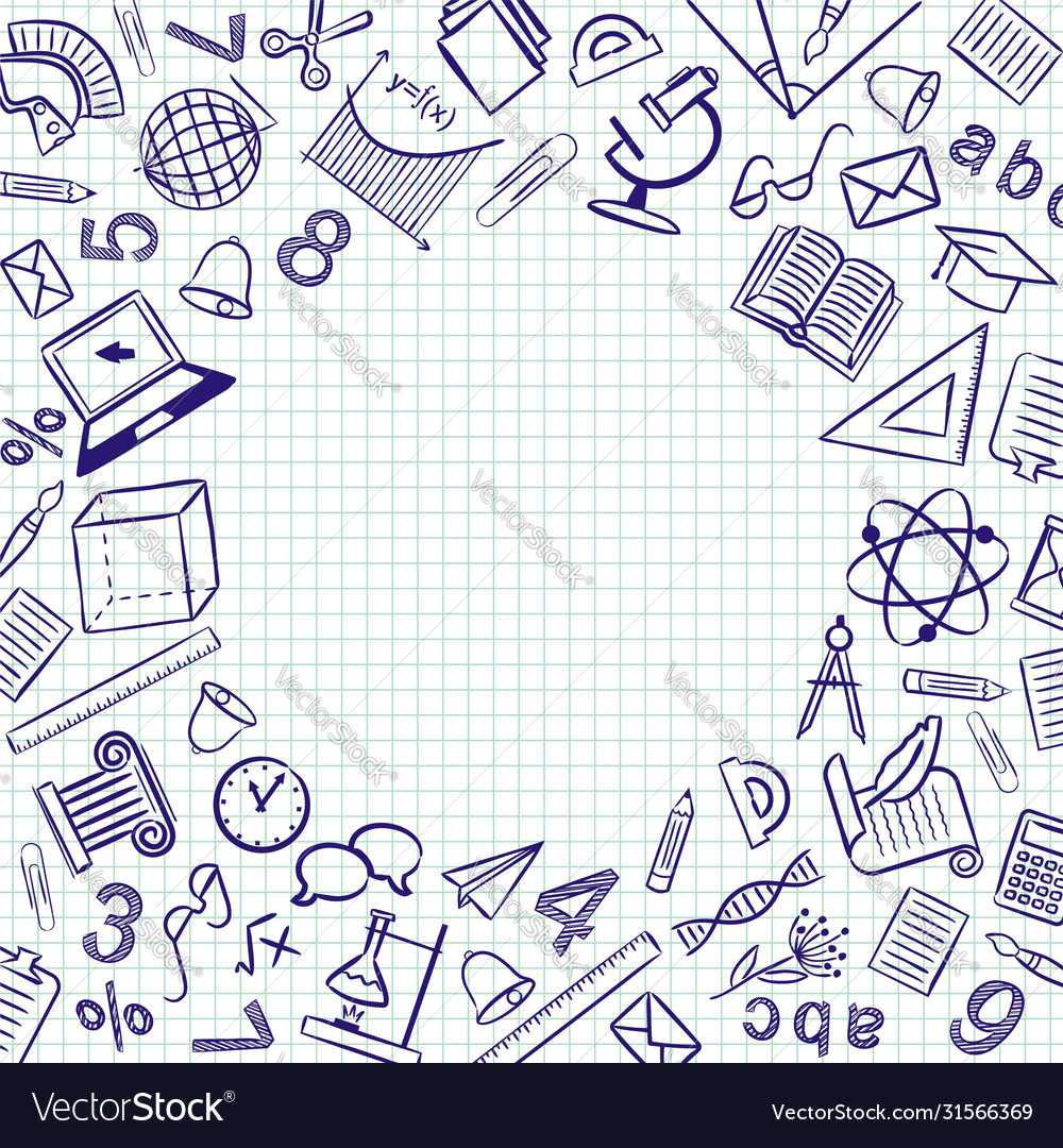 School Pattern with Round Frame