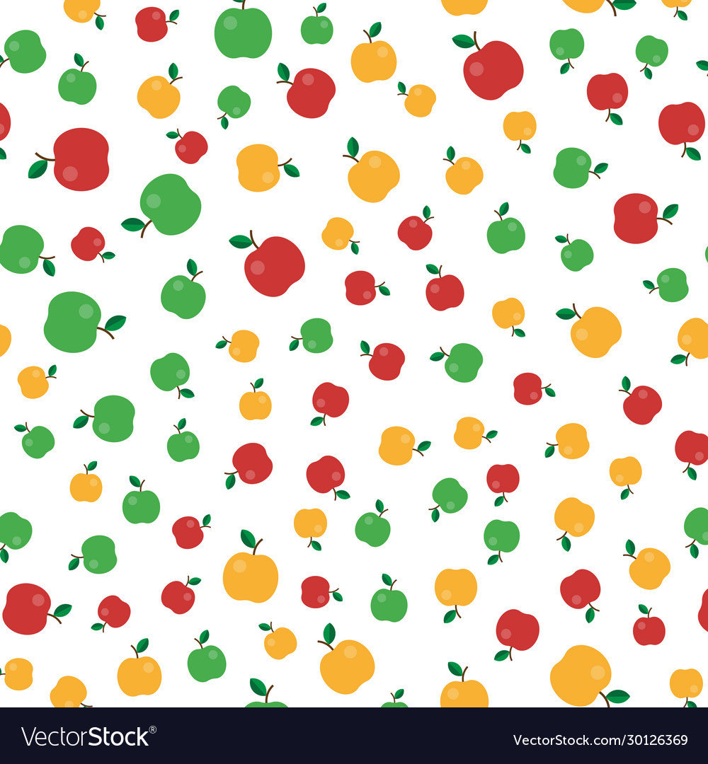 Seamless apple background pattern