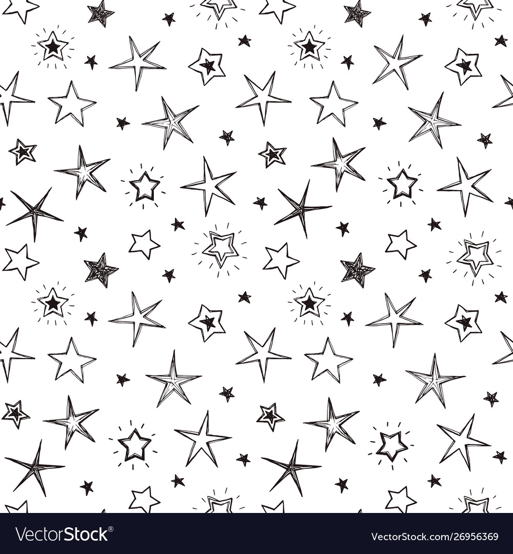 Stars seamless pattern Royalty Free Vector Image