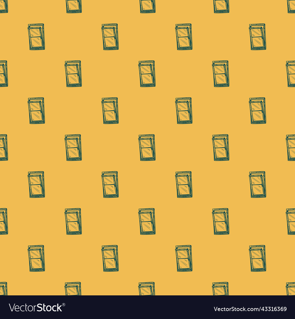 Windows lean forward engraved seamless pattern
