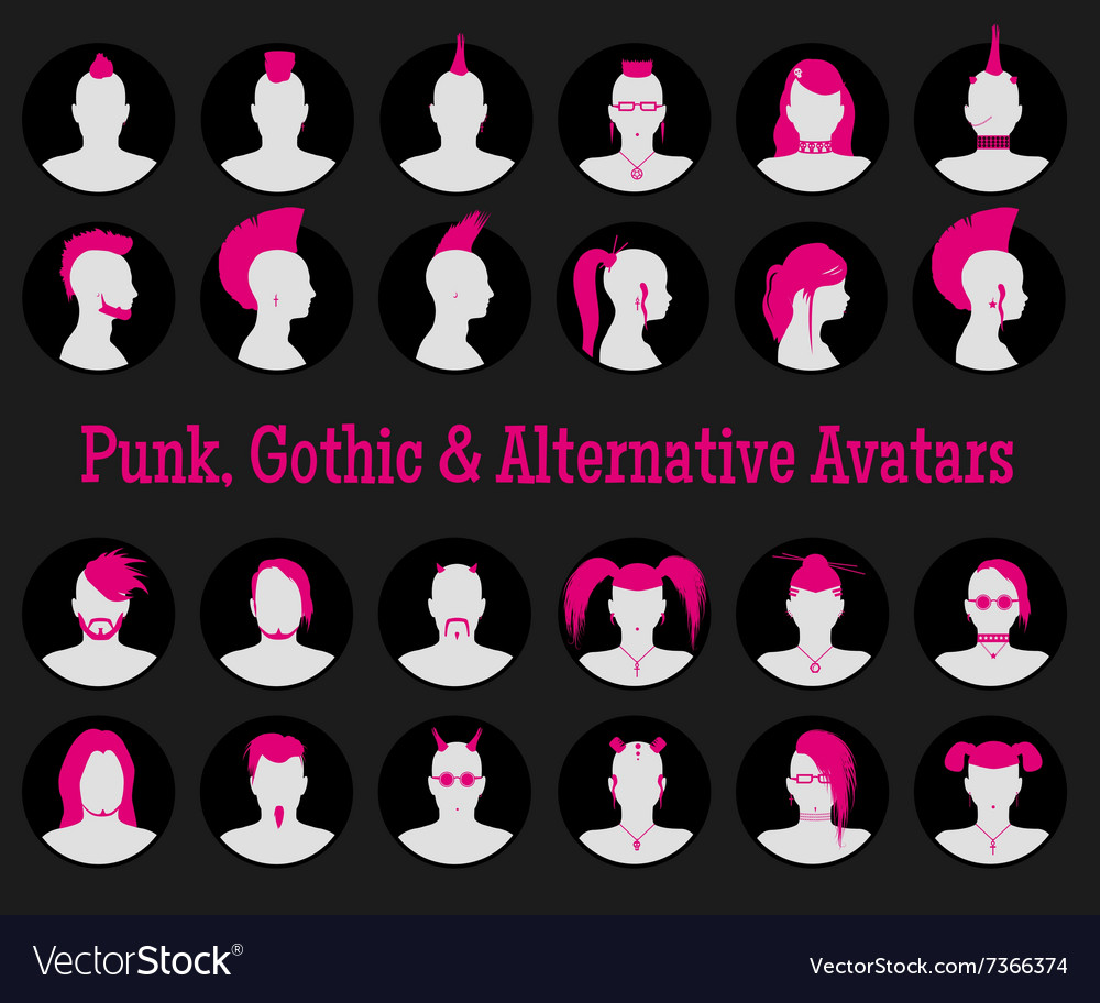 Anonymous goth punk und alternative avatars