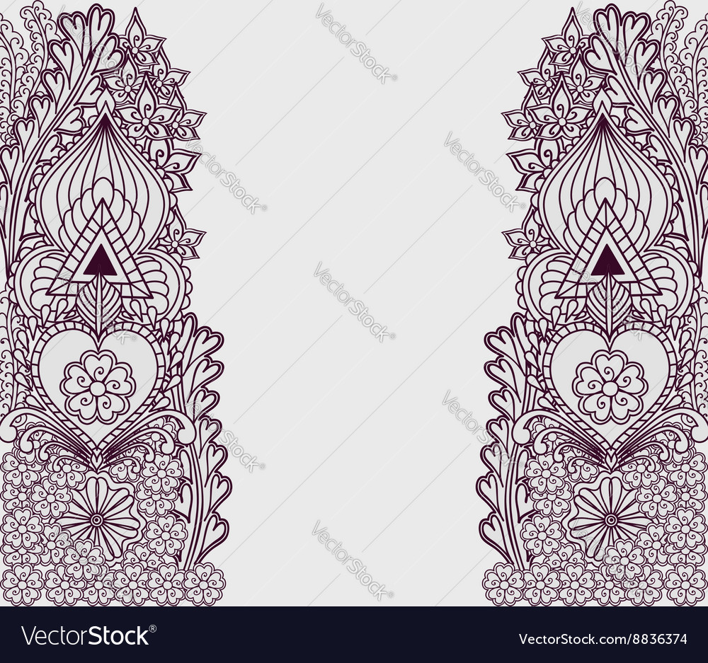 Background with tribal patterns in indian motifs