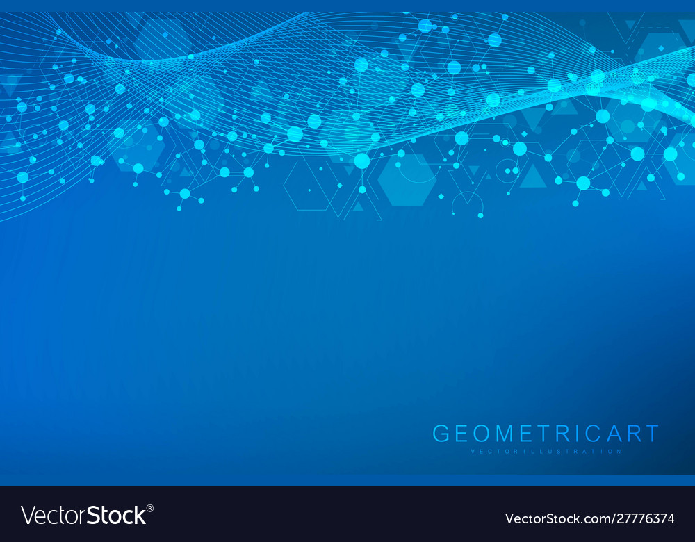 Big data visualization background modern vector image Big data visualization background modern