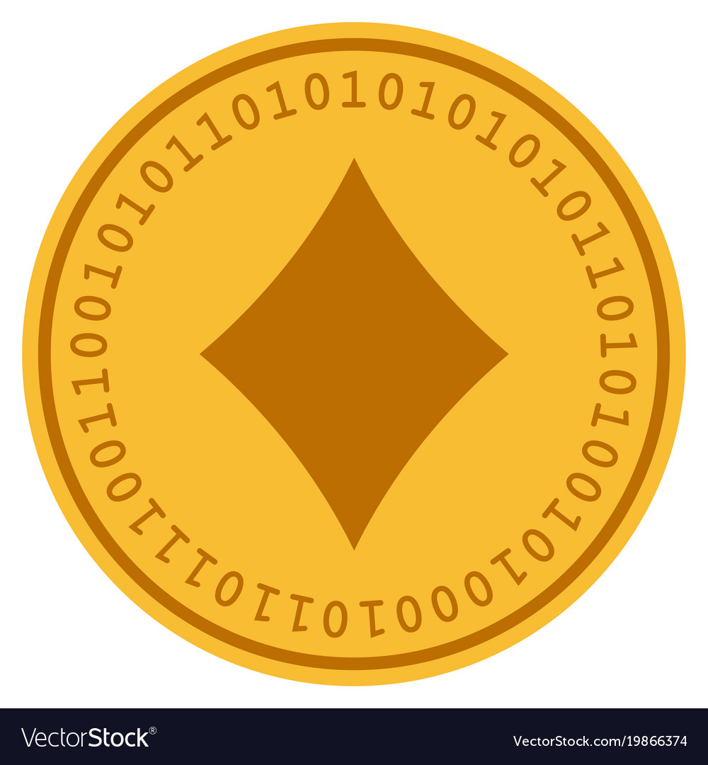 Diamonds suit digital coin