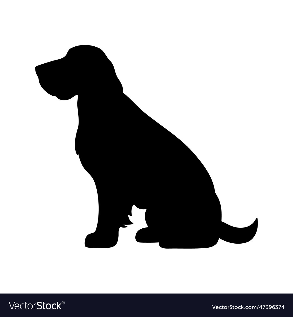 Dog silhouette logo isolated on white background Vector Image