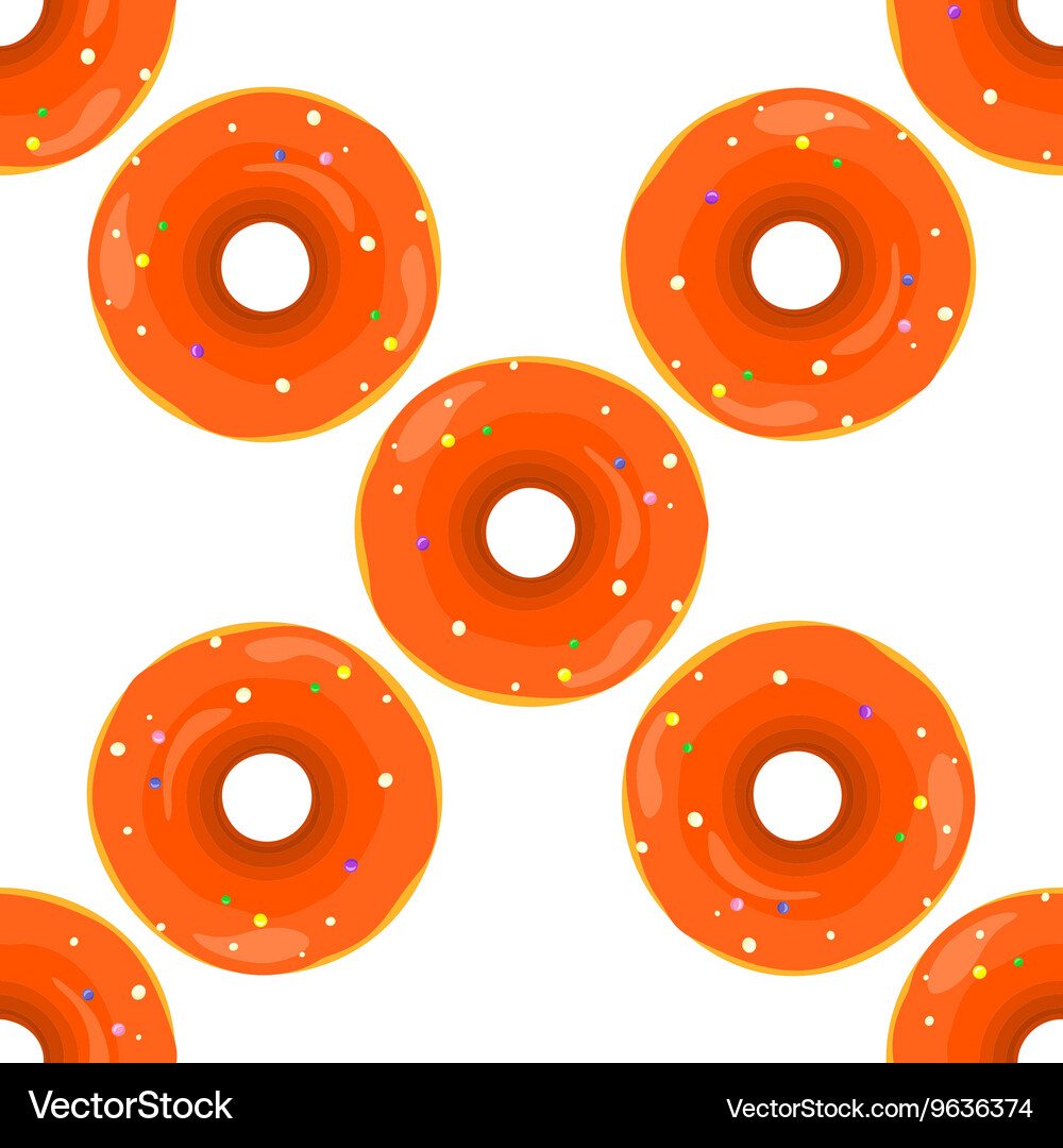 Donut seamless background texture pattern Vector Image