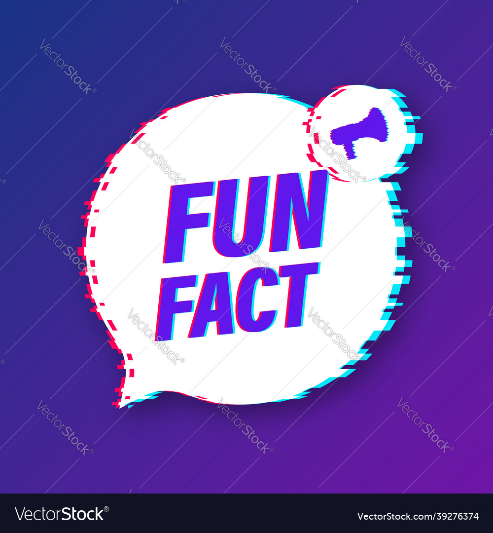 Fun fact glitch icon stock Royalty Free Vector Image