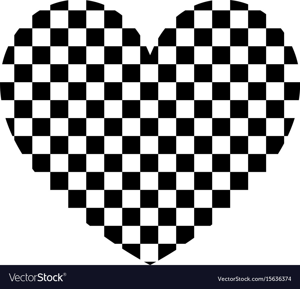 Heart with square the black color icon