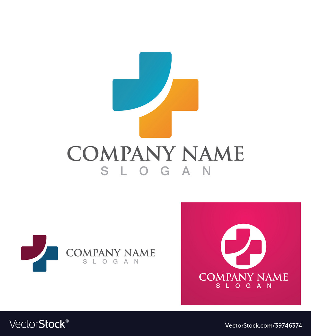 Hospital logo symbol template Royalty Free Vector Image