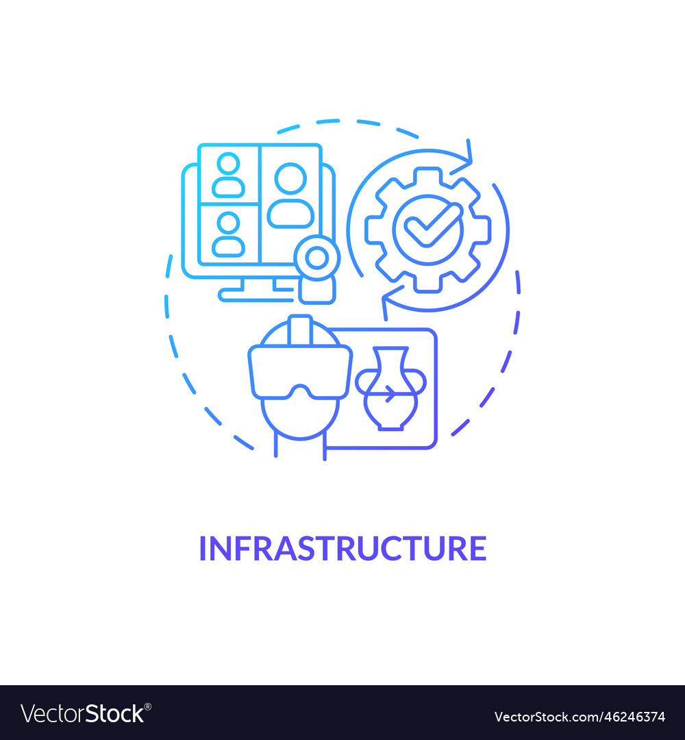 Infrastructure blue gradient concept icon Vector Image