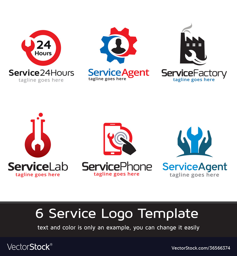 Service logo template Royalty Free Vector Image