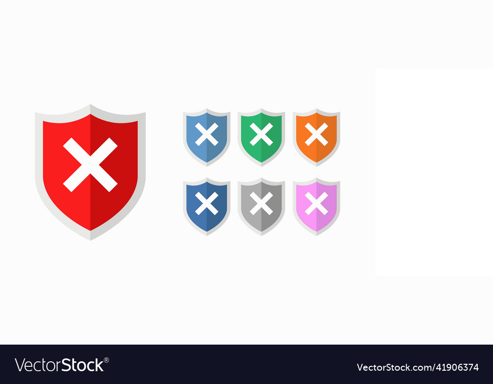 Shield icon set