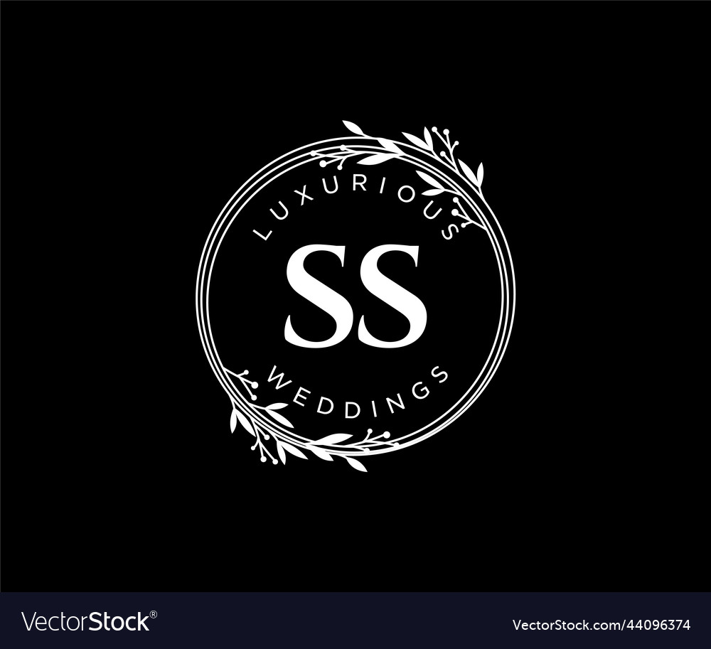 Ss initials letter wedding monogram logos