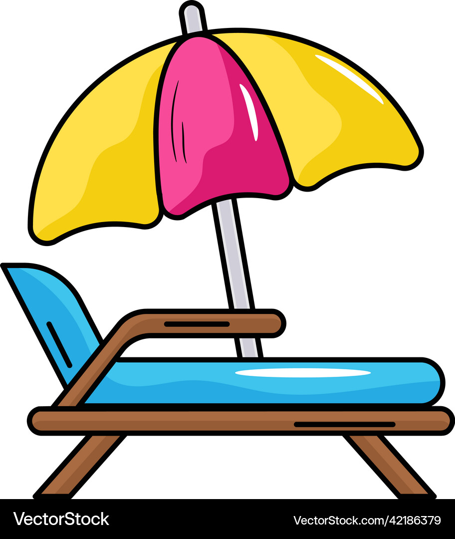 Beach bed Royalty Free Vector Image - VectorStock