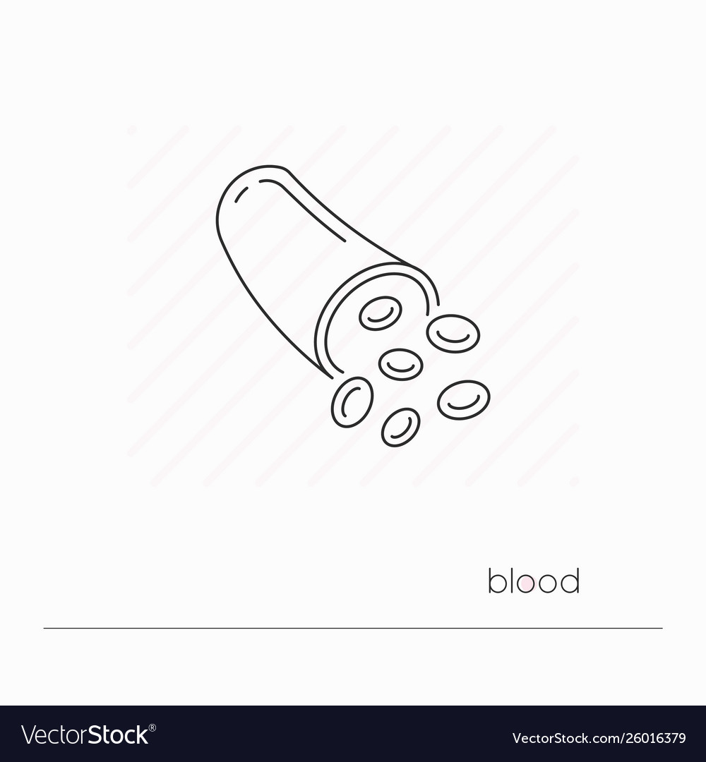 Blutgefäß Icon - Red Single Line