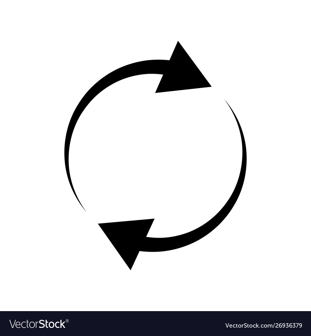 Circle arrow icon pictograph refresh reload Vector Image