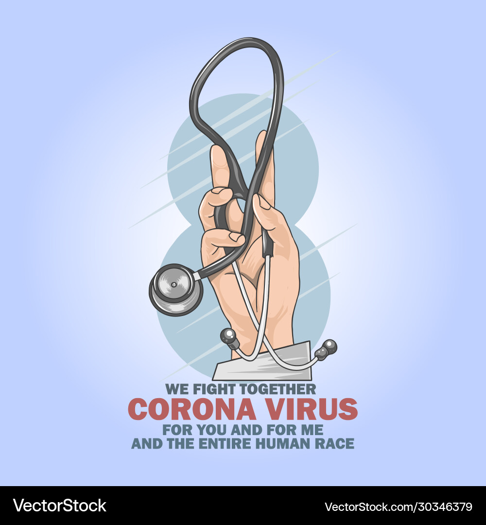 Corona Covid 19 Virus Doctor Artwork Royalty Free Vector