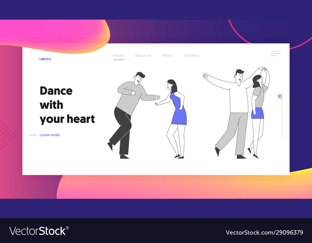 Dance recreation amusement website landing page