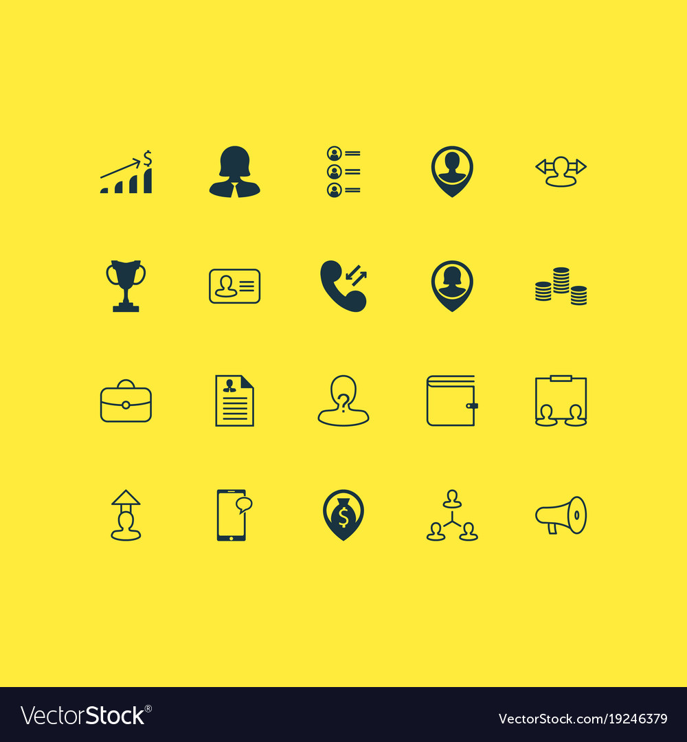 Human icons set with hierarchy navigation