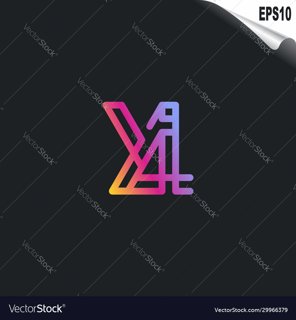 Initial yi logo monogram design template simple