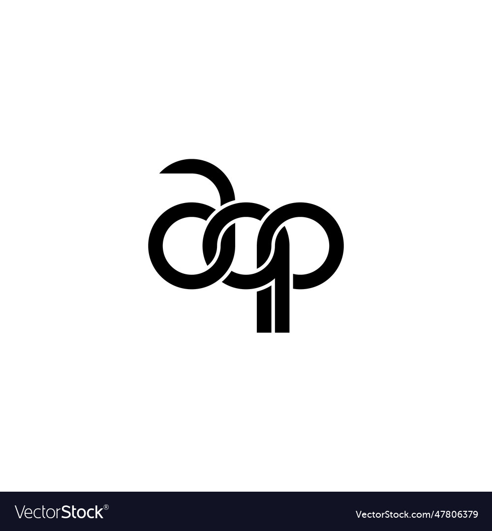 Letters aqp monogram logo design