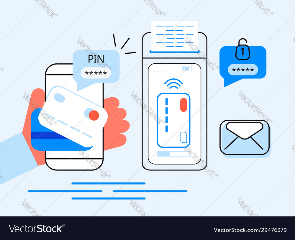 Nfc terminal concept payments bank