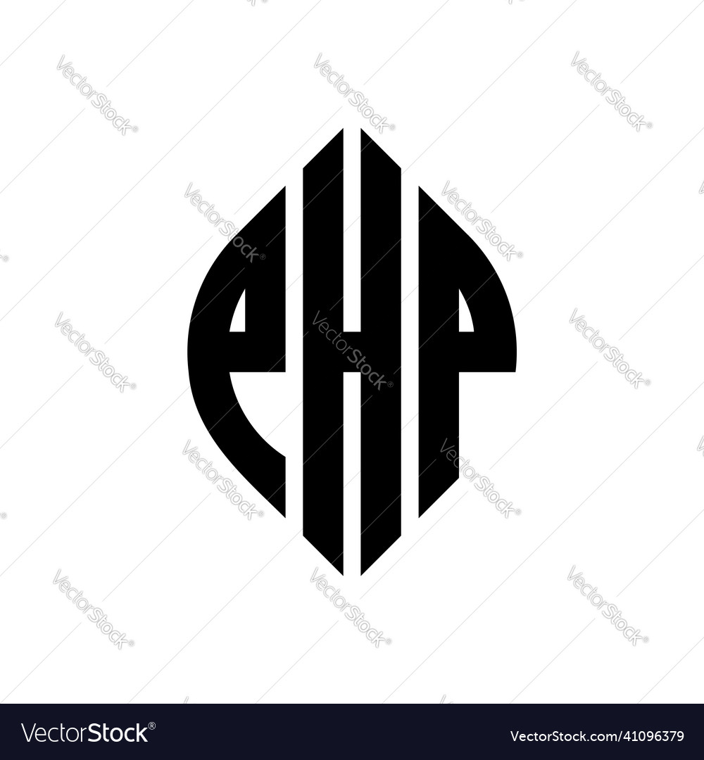 Php circle letter logo design Vector Image Php circle letter logo design