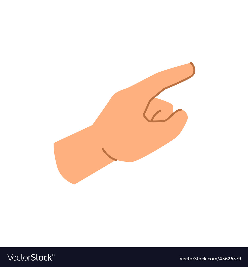 Pointing with forefinger hand gesture Royalty Free Vector