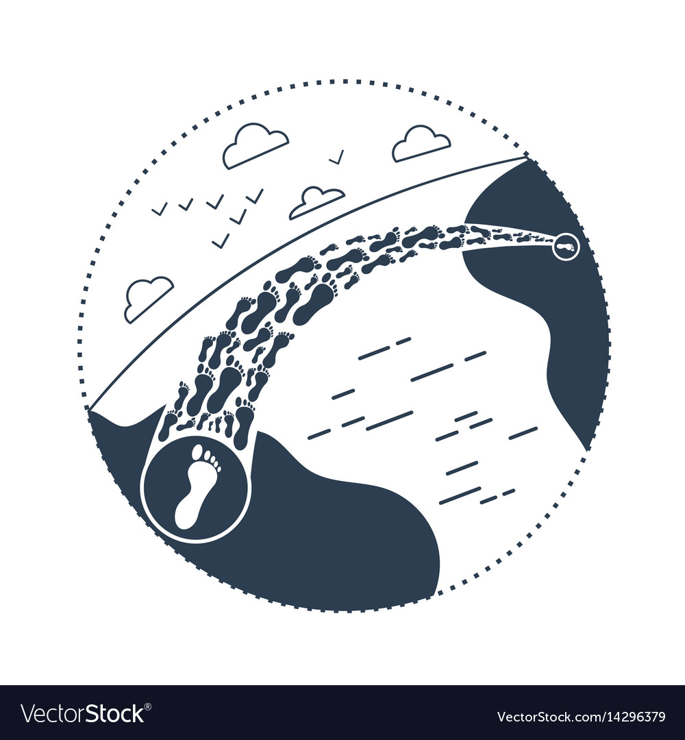 Refugees symbol as concept Royalty Free Vector Image