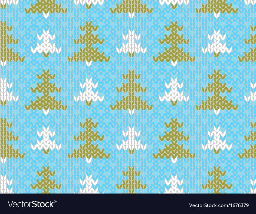 Seamless knitted pattern with trees