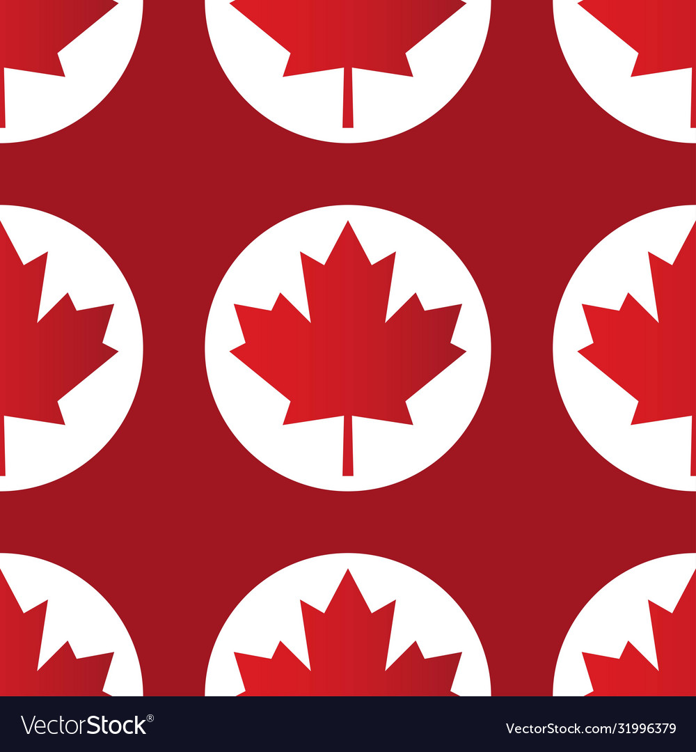 Seamless pattern background with canadian maple