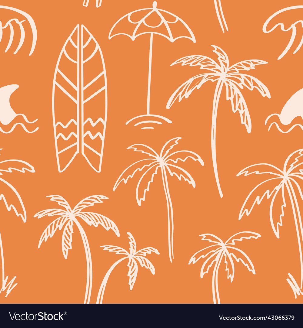 Tropical Palm Beach Pattern