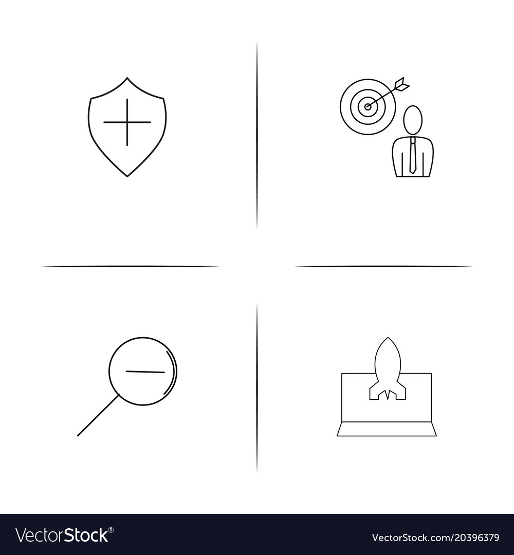 Web and text simple linear icon setsimple outline
