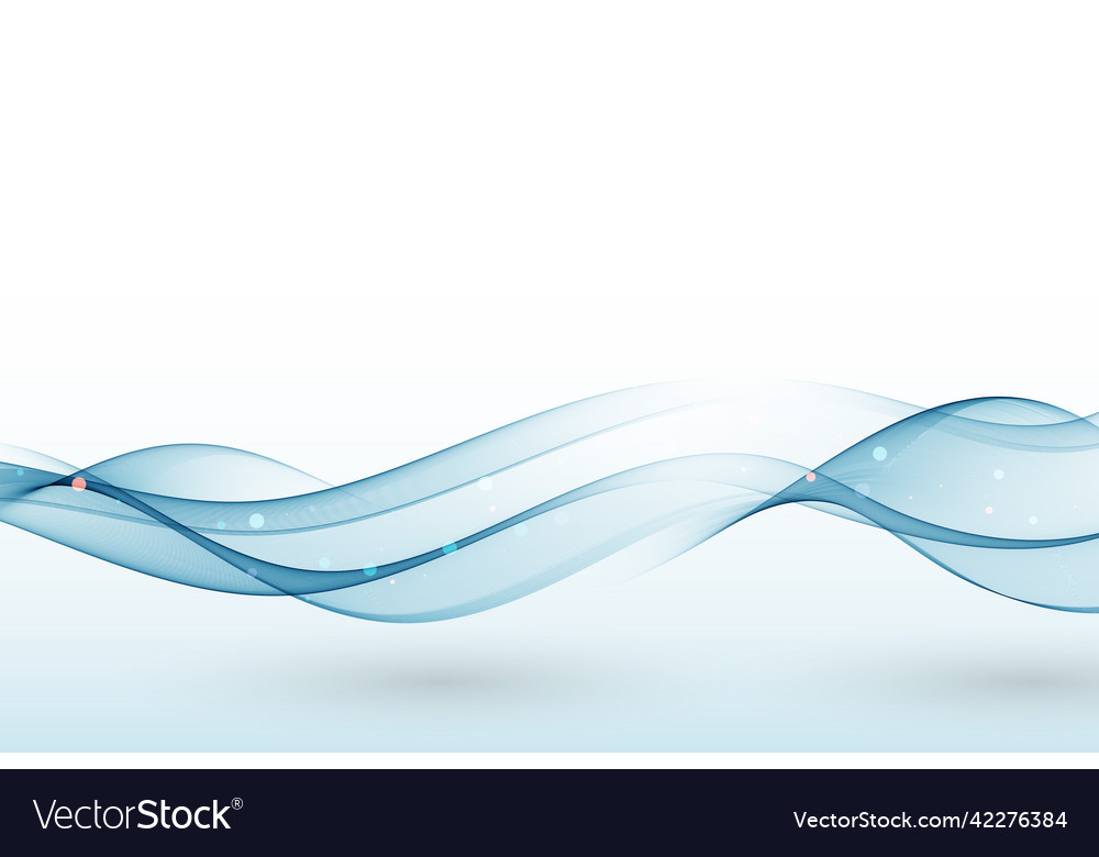 Blue color abstract element wave design vector image Blue color abstract element wave design