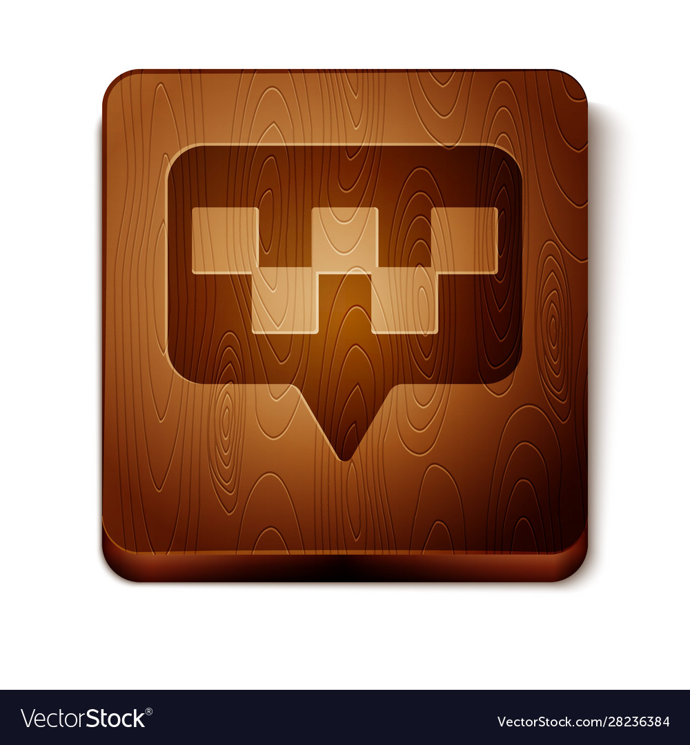 Brown map pointer with taxi icon isolated on white Vector Image Brown map pointer with taxi icon isolated on white