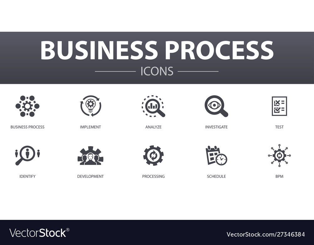 Business Process Icon Set - Simple Concepts