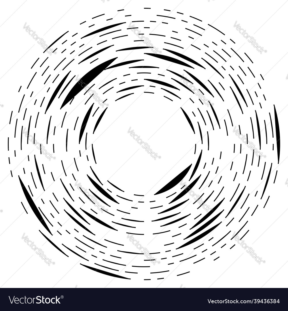 Circular concentric segmented circles radial