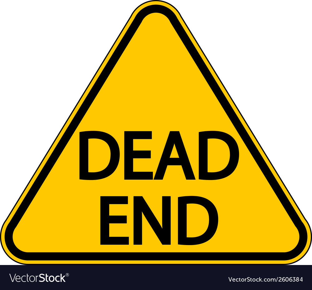 Dead end sign template Royalty Free Stock SVG Vector