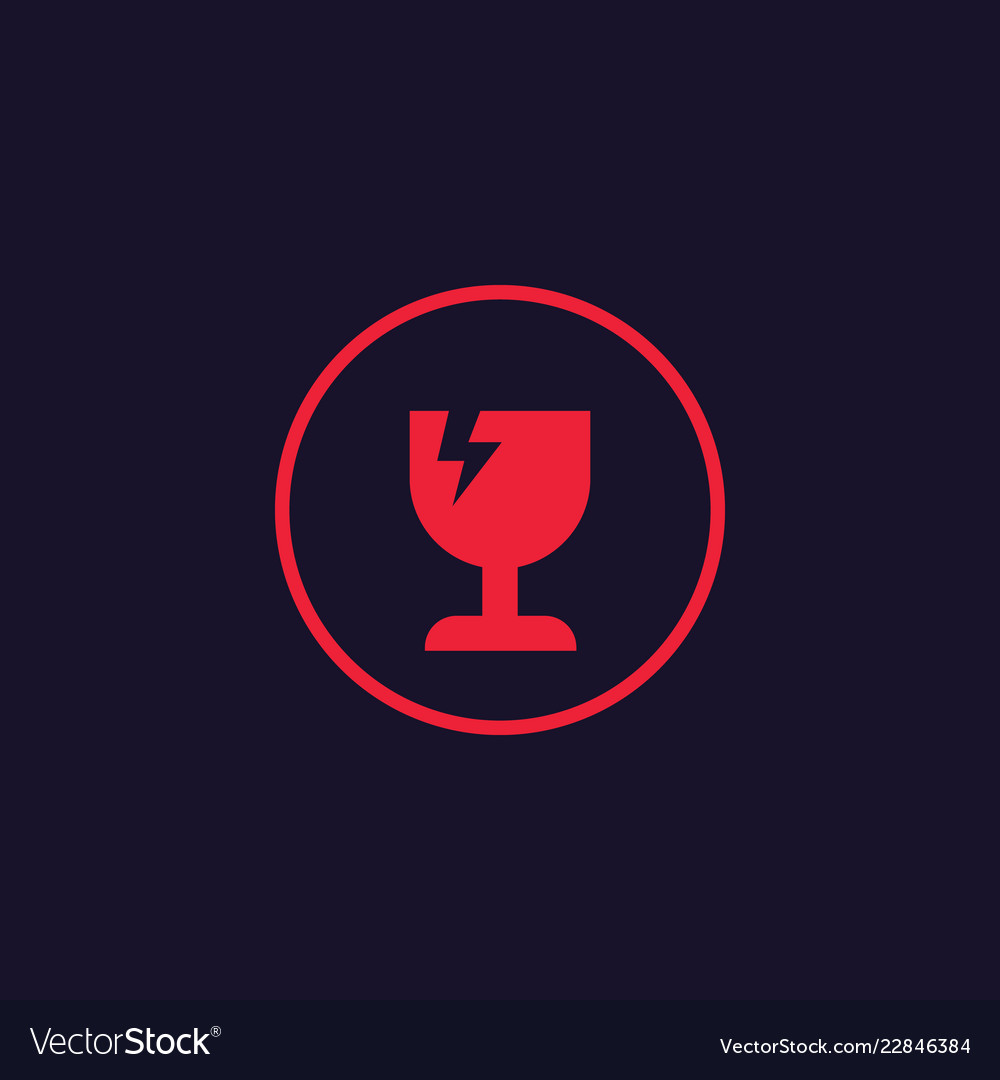 Fragile symbol icon