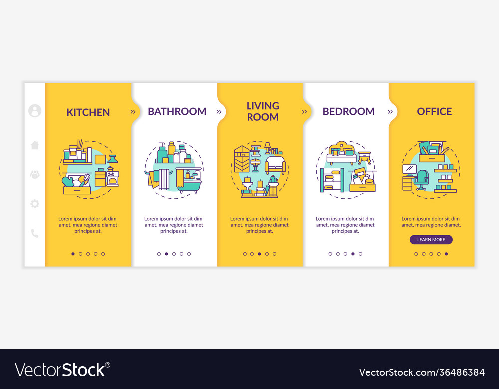 Help maintain clutter-free home onboarding Vector Image Help maintain clutter-free home onboarding
