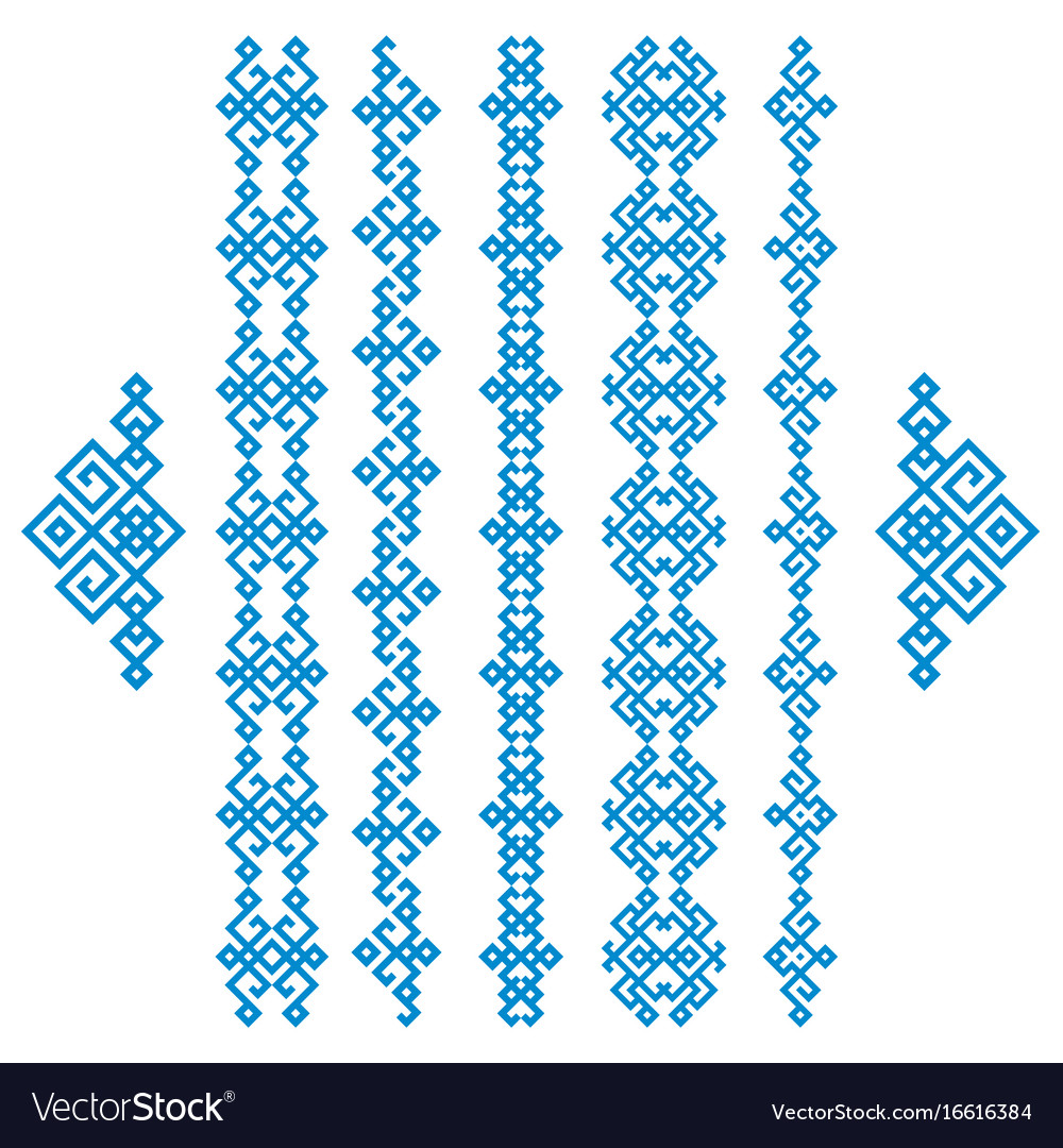 Intricate Ethnic Border Patterns