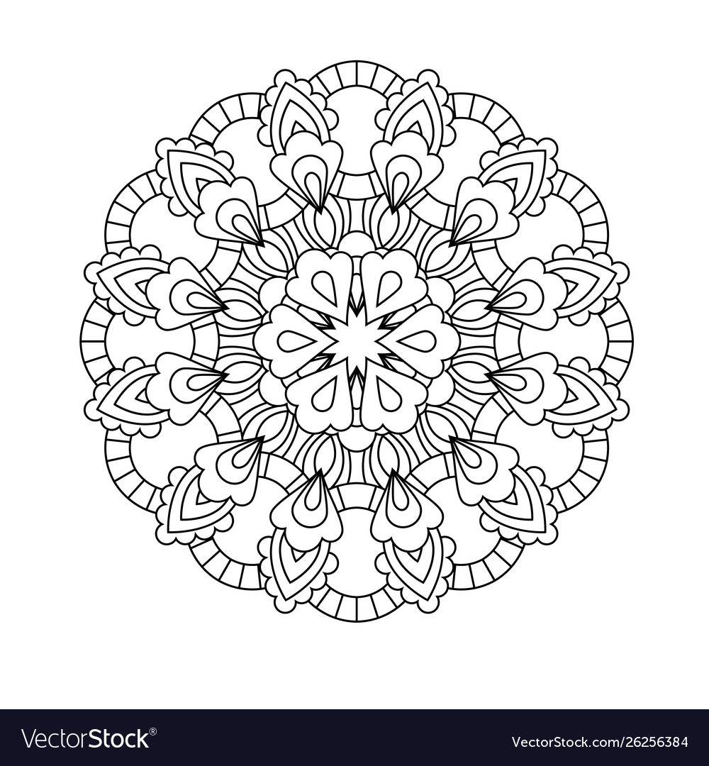 Mandala in ethnic oriental style decorative Vector Image