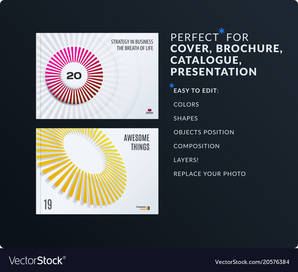 Presentation abstract set of modern