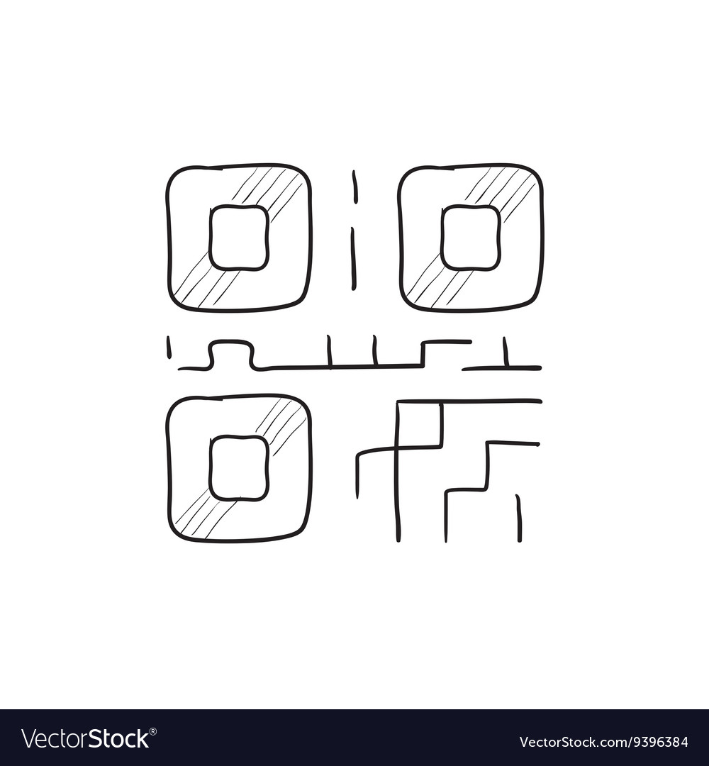 Qr code sketch icon