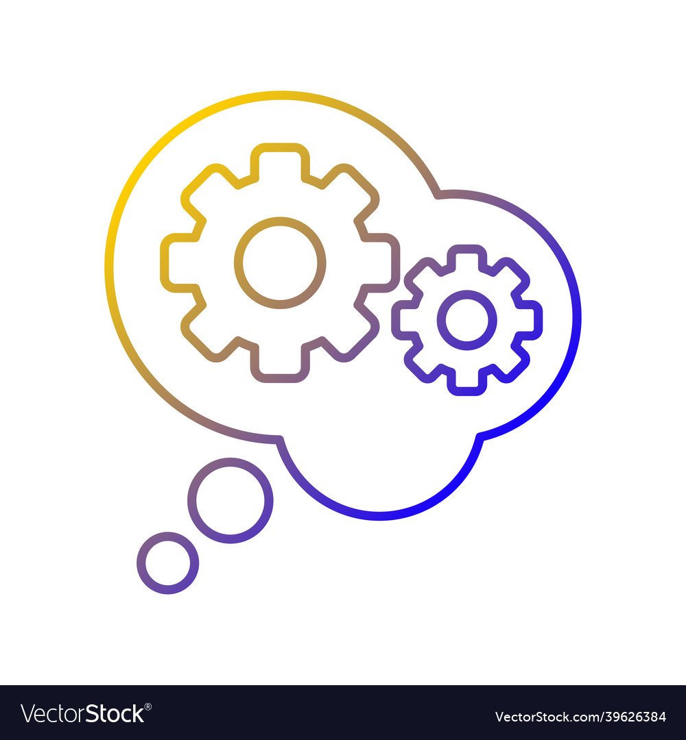 Reasoning gradient linear icon vector image Reasoning gradient linear icon