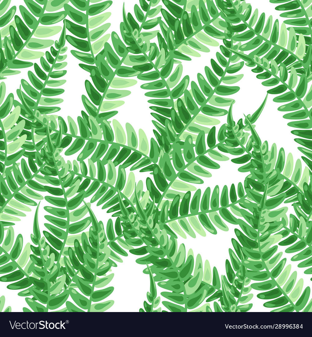 Seamless pattern with fern leaves