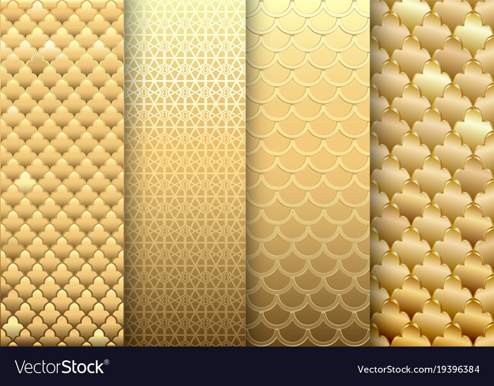 Set of gold textures backgrounds Royalty Free Vector Image