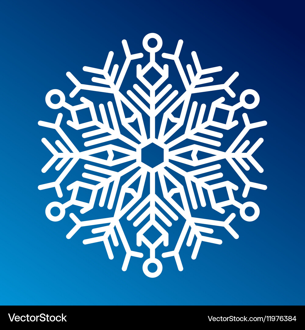 Snowflake icon Royalty Free Vector Image - VectorStock