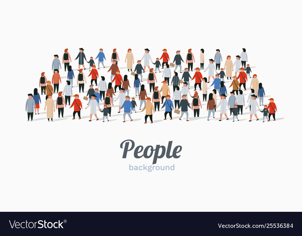Template for advertising brochure with people